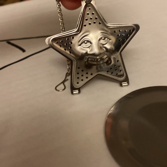 Two tea strainers infusers vintage tea pot and moon w trays - Picture 6 of 9